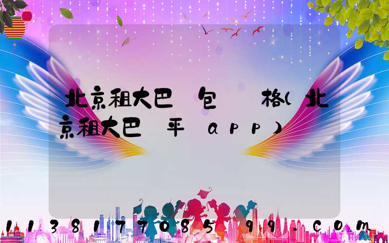 北京租大巴車包車價格(北京租大巴車平臺app)