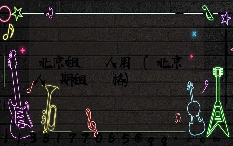 北京租車個人用車(北京個人長期租車價格)