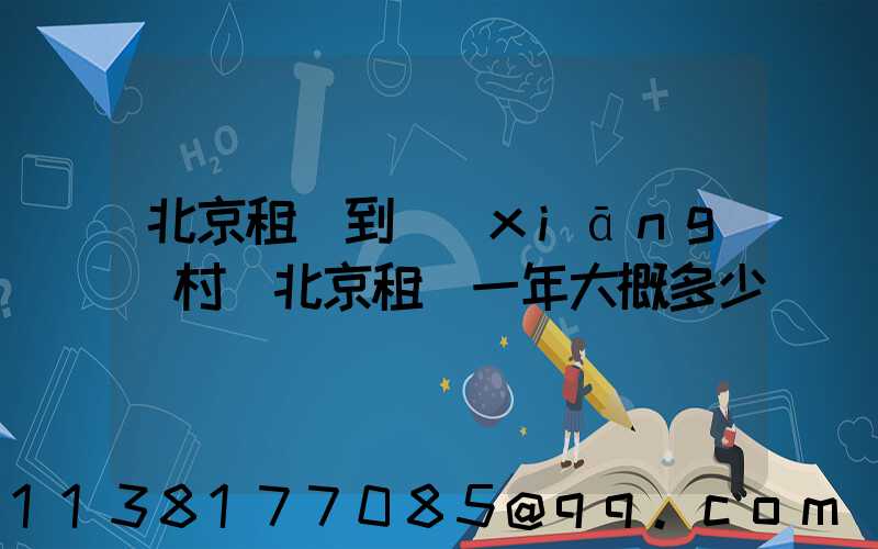 北京租車到鄉(xiāng)村(北京租車一年大概多少錢)