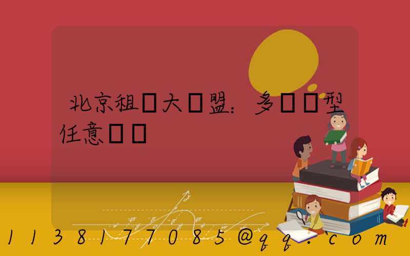 北京租車大聯盟：多樣車型任意選擇