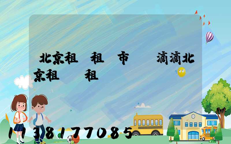 北京租車租車市場(滴滴北京租車網租車)