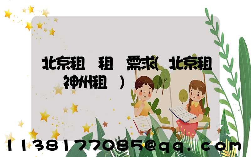 北京租車租車需求(北京租車網神州租車)