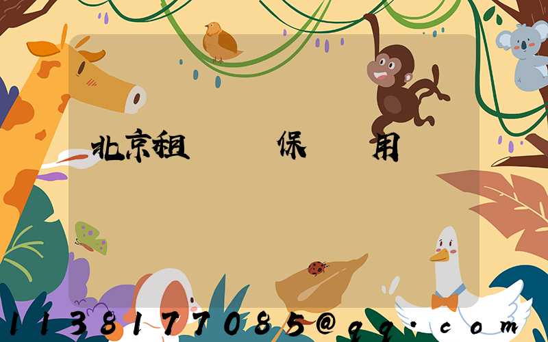 北京租車車輛保險費用