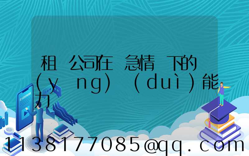 租車公司在緊急情況下的應(yīng)對(duì)能力
