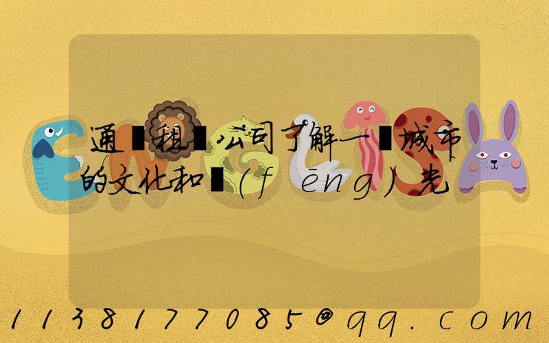 通過租車公司了解一個城市的文化和風(fēng)光